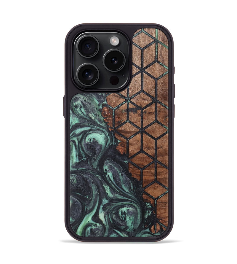 iPhone 15 Pro Wood Phone Case - Loretta (Pattern, 725695)