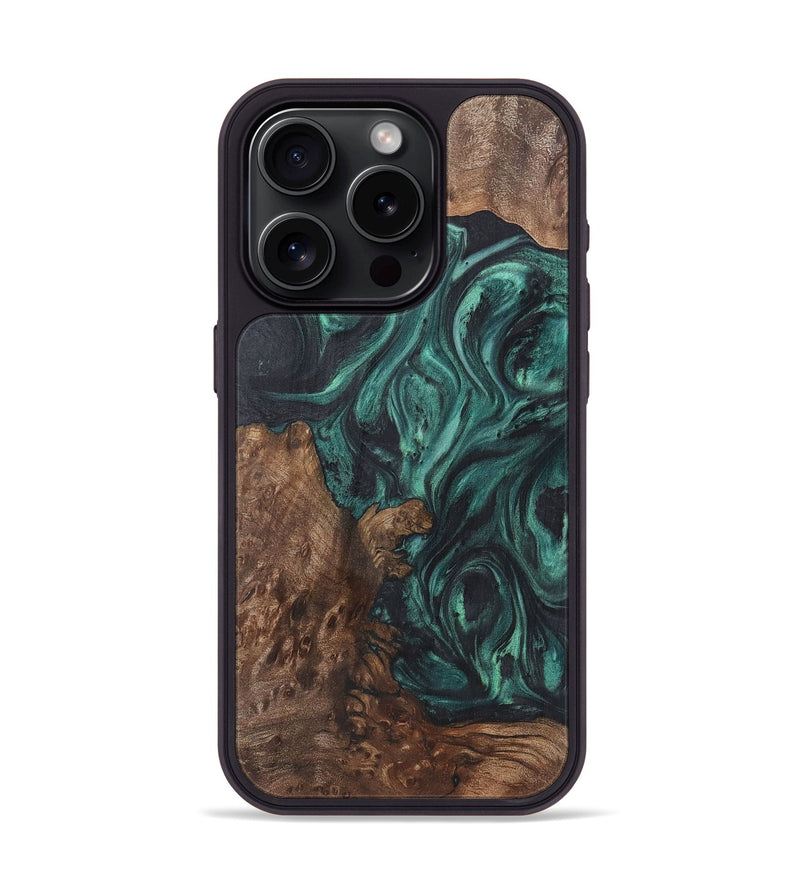 iPhone 15 Pro Wood Phone Case - Diana (Green, 725721)