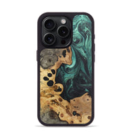 iPhone 15 Pro Wood Phone Case - Romeo (Green, 725726)