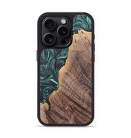 iPhone 15 Pro Wood Phone Case - Marsha (Green, 725729)