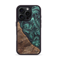 iPhone 16 Pro Wood Phone Case - Ruby (Green, 725730)