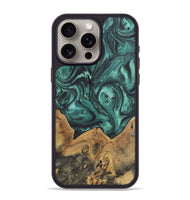 iPhone 15 Pro Max Wood Phone Case - Antoine (Green, 725732)