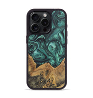 iPhone 15 Pro Wood Phone Case - Antoine (Green, 725732)