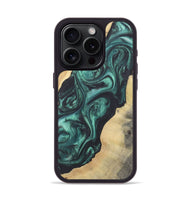 iPhone 15 Pro Wood Phone Case - Daniel (Green, 725733)