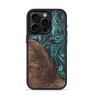 iPhone 15 Pro Wood Phone Case - Daxton (Green, 725734)