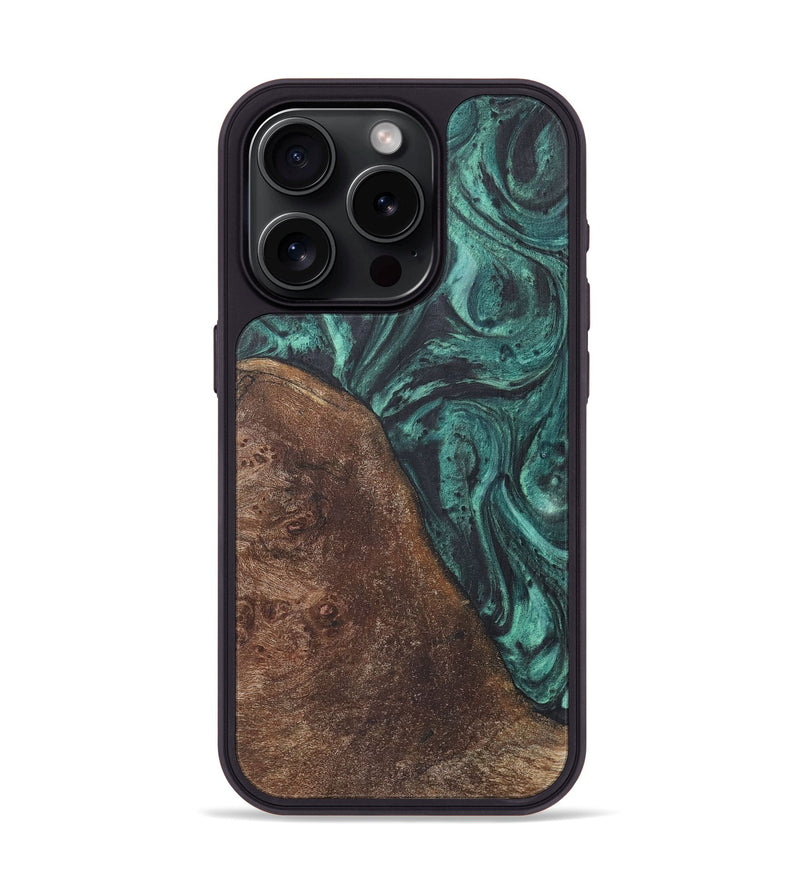 iPhone 15 Pro Wood Phone Case - Daxton (Green, 725734)