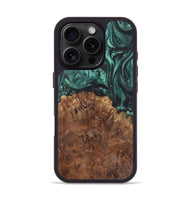 iPhone 16 Pro Wood Phone Case - Alan (Green, 725736)