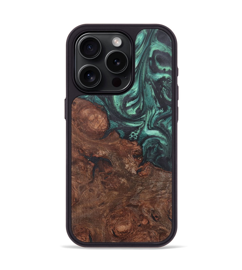 iPhone 15 Pro Wood Phone Case - Virginia (Green, 725742)