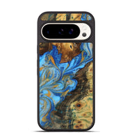 Pixel 9 Pro Wood Phone Case - Kaleb (Teal & Gold, 725779)