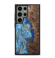 Galaxy S24 Ultra Wood Phone Case - Lillie (Teal & Gold, 725784)