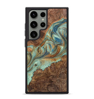 Galaxy S24 Ultra Wood Phone Case - Patrick (Teal & Gold, 725786)