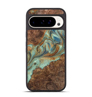 Pixel 9 Pro Wood Phone Case - Patrick (Teal & Gold, 725786)