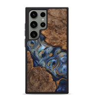 Galaxy S24 Ultra Wood Phone Case - Gustavo (Teal & Gold, 725787)