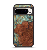 Pixel 9 Pro Wood Phone Case - Nadine (Teal & Gold, 725790)