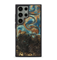 Galaxy S24 Ultra Wood Phone Case - Rowan (Teal & Gold, 725798)