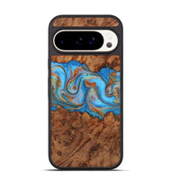 Pixel 9 Pro Wood Phone Case - June (Teal & Gold, 725799)