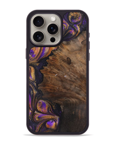 iPhone 15 Pro Max Wood Phone Case - Bentley (Purple, 725828)