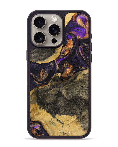 iPhone 15 Pro Max Wood Phone Case - Patty (Purple, 725832)