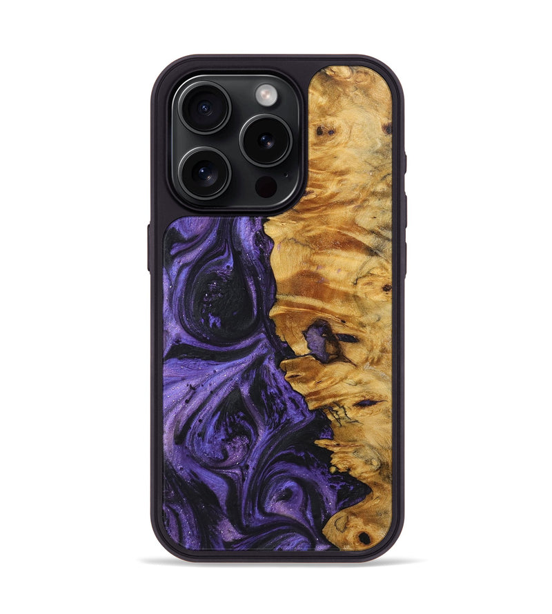 iPhone 15 Pro Wood Phone Case - Yesenia (Purple, 725842)