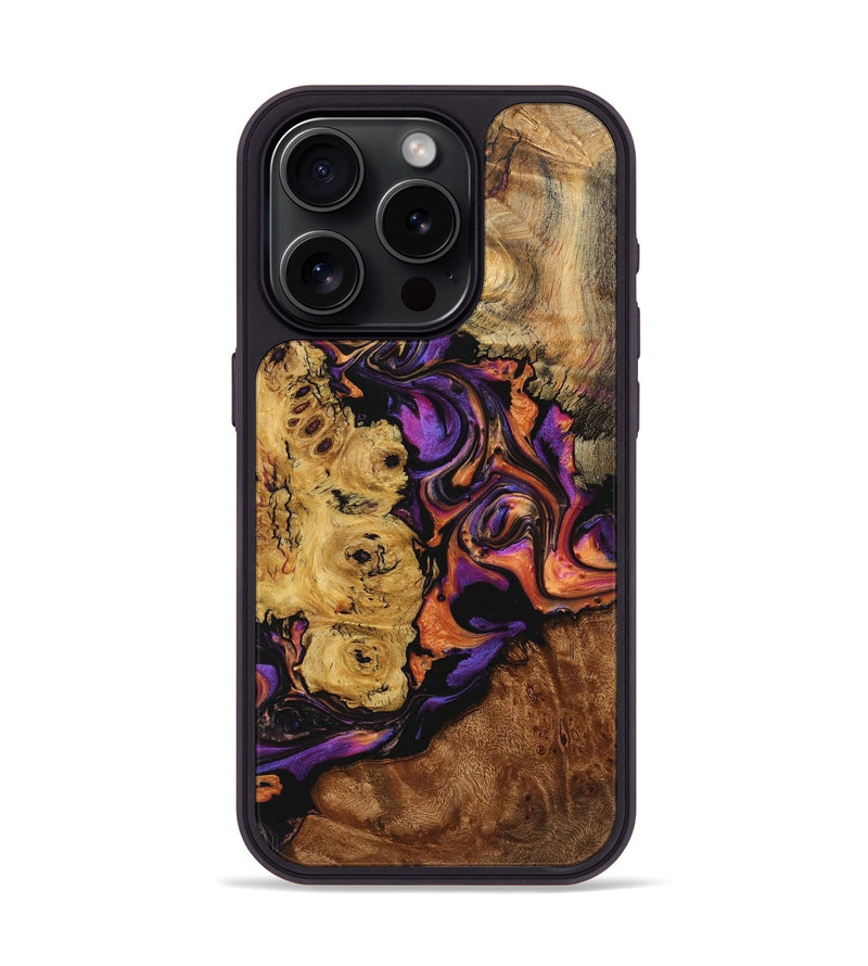 iPhone 15 Pro Wood Phone Case - Stuart (Purple, 725855)