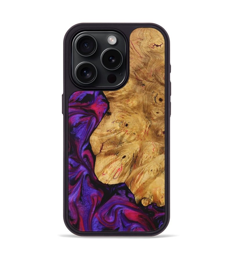 iPhone 15 Pro Wood Phone Case - Maeve (Purple, 725860)