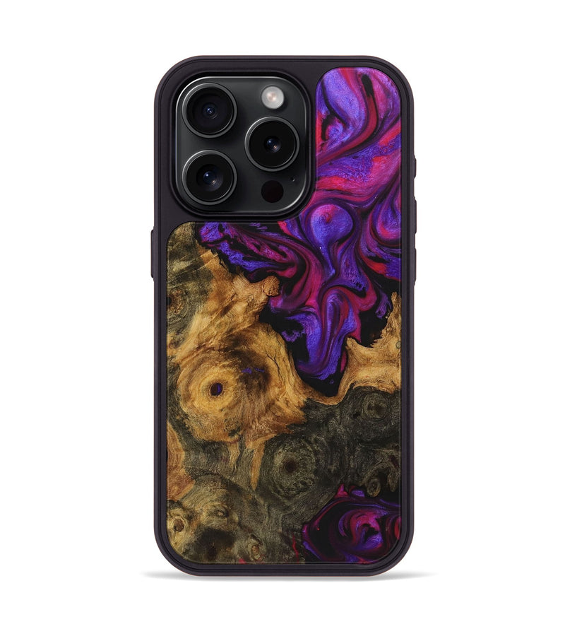 iPhone 15 Pro Wood Phone Case - Presley (Purple, 725862)