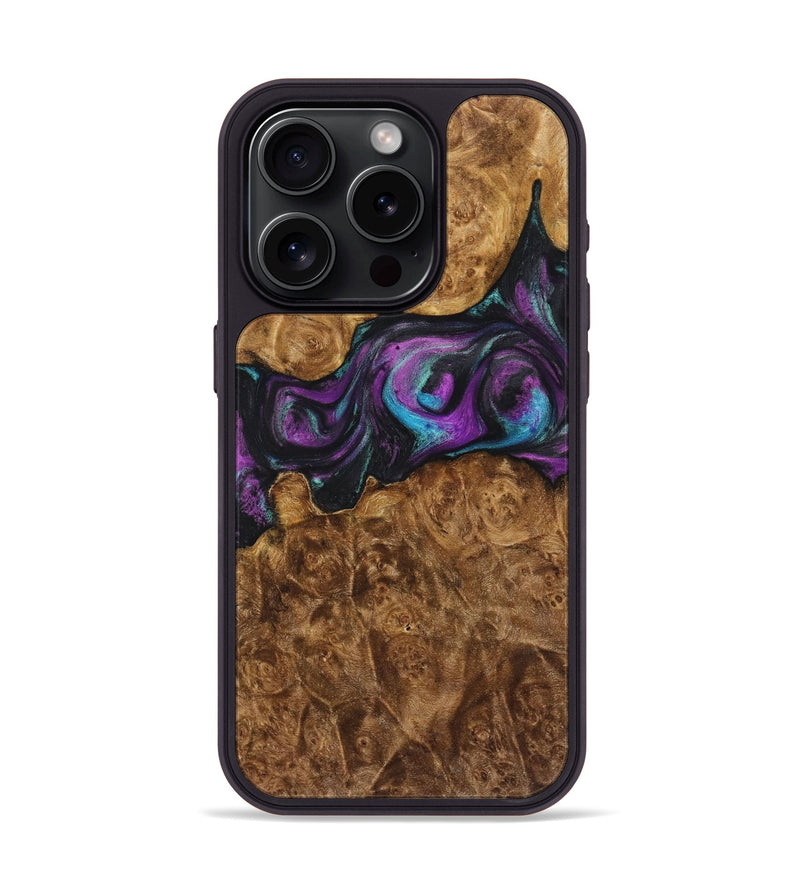 iPhone 15 Pro Wood Phone Case - Gage (Purple, 725865)