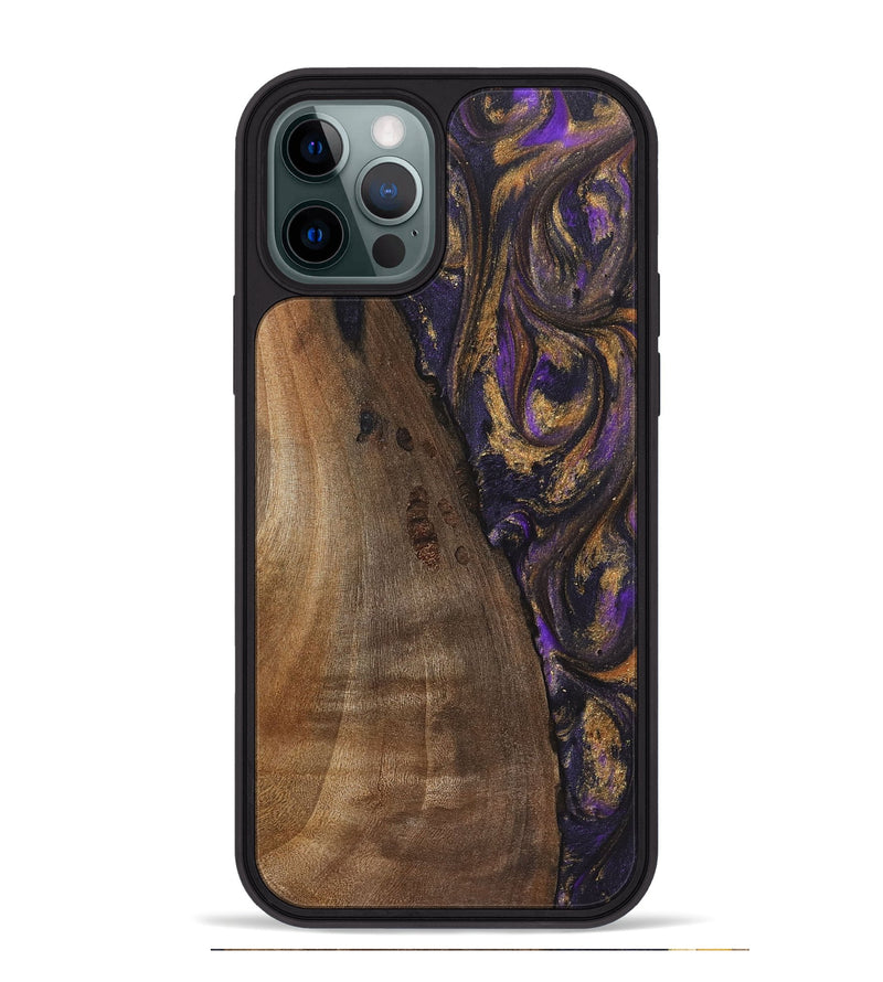 iPhone 12 Pro Max Wood Phone Case - Gloria (Purple, 725868)