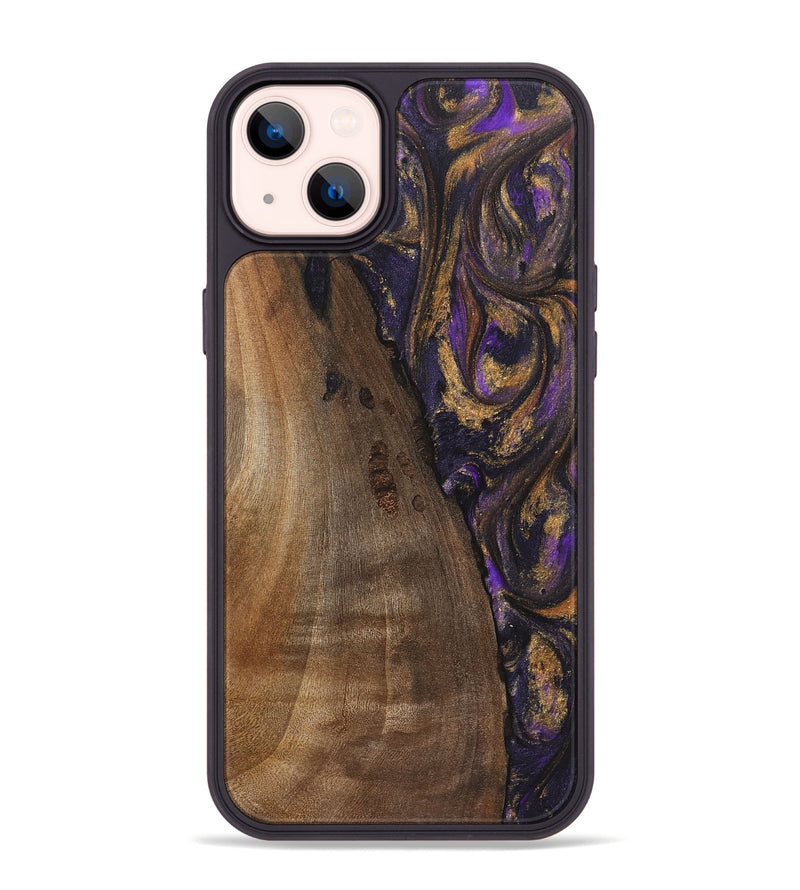 iPhone 14 Plus Wood Phone Case - Gloria (Purple, 725868)