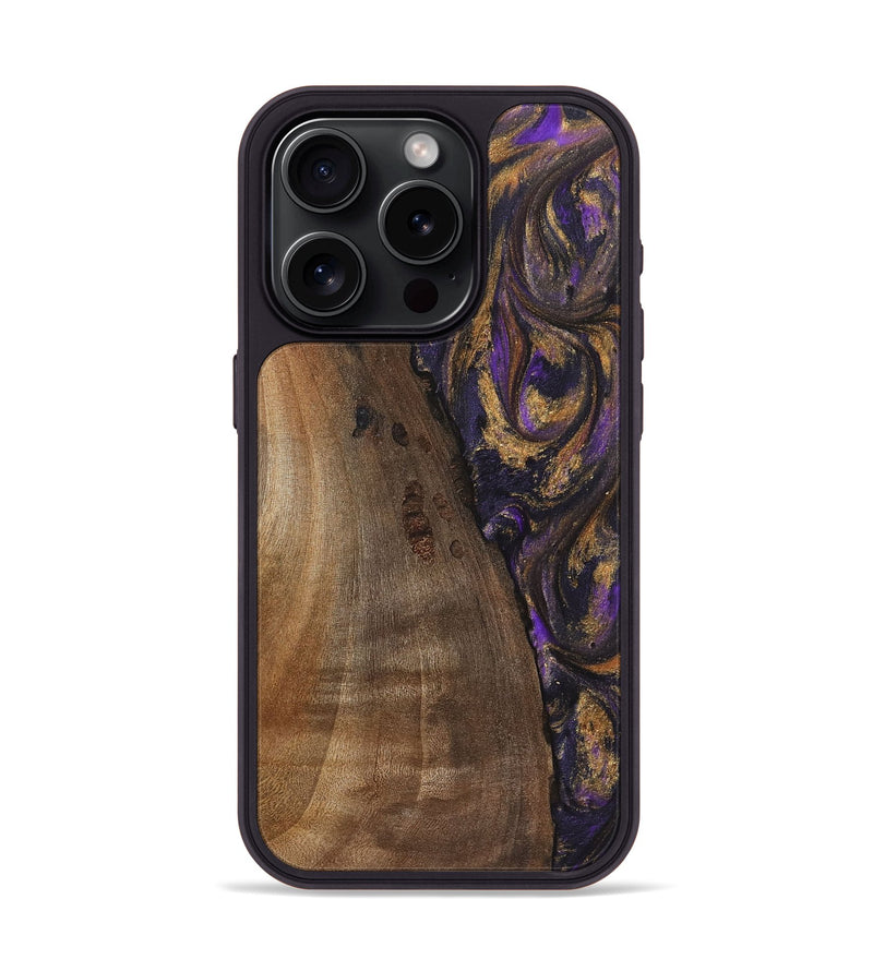 iPhone 15 Pro Wood Phone Case - Gloria (Purple, 725868)