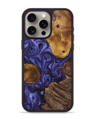 iPhone 15 Pro Max Wood Phone Case - Faith (Purple, 725872)