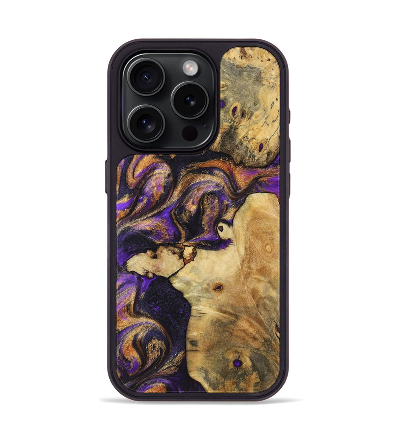 iPhone 15 Pro Wood Phone Case - Nancy (Purple, 725873)