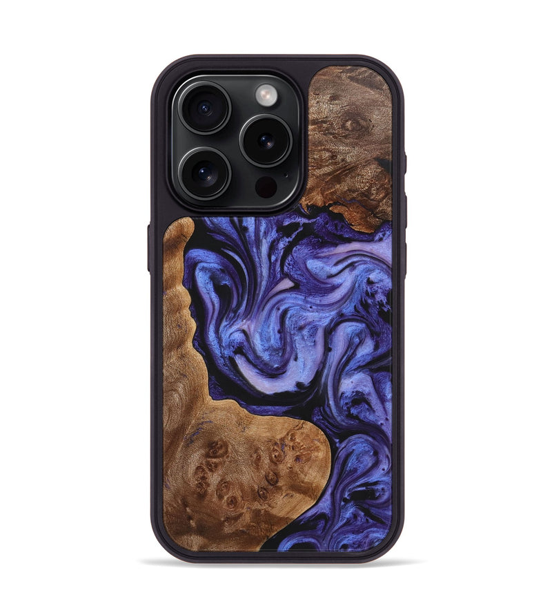 iPhone 15 Pro Wood Phone Case - Farrah (Purple, 725877)