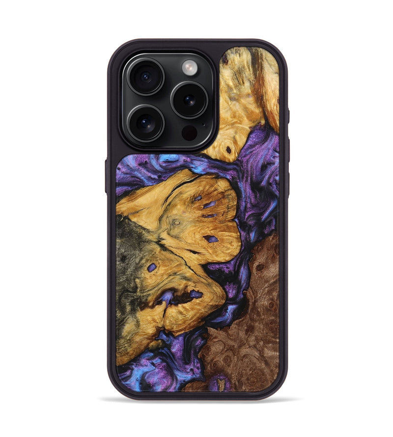 iPhone 15 Pro Wood Phone Case - Nick (Purple, 725878)