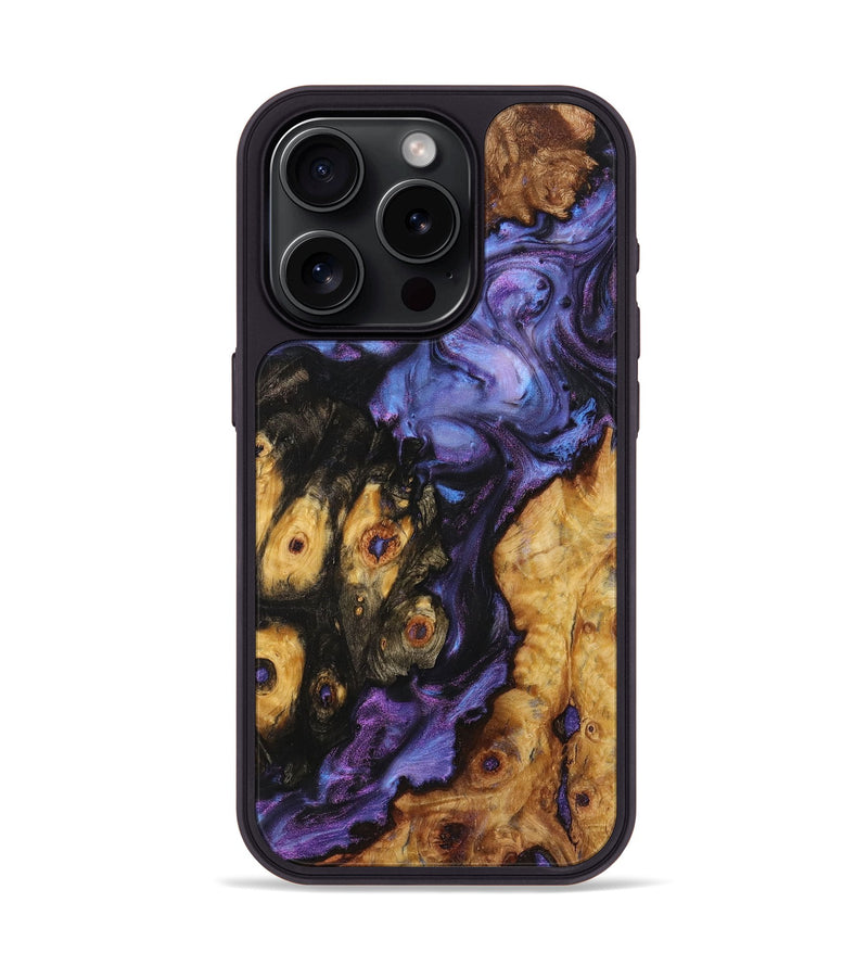 iPhone 15 Pro Wood Phone Case - Finn (Purple, 725882)