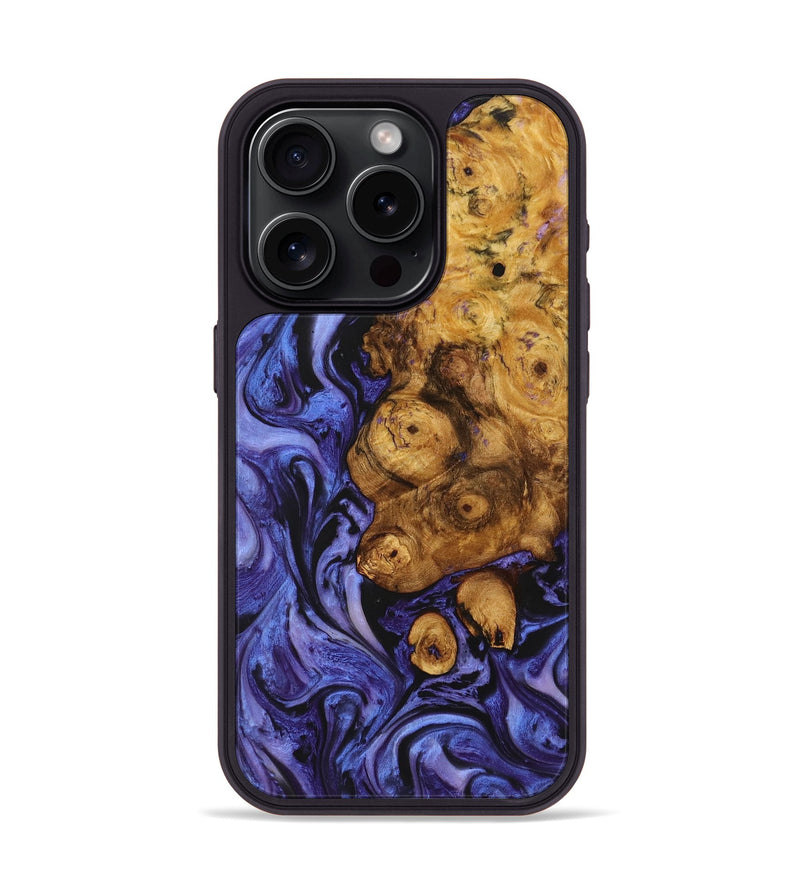 iPhone 15 Pro Wood Phone Case - Shirley (Purple, 725883)