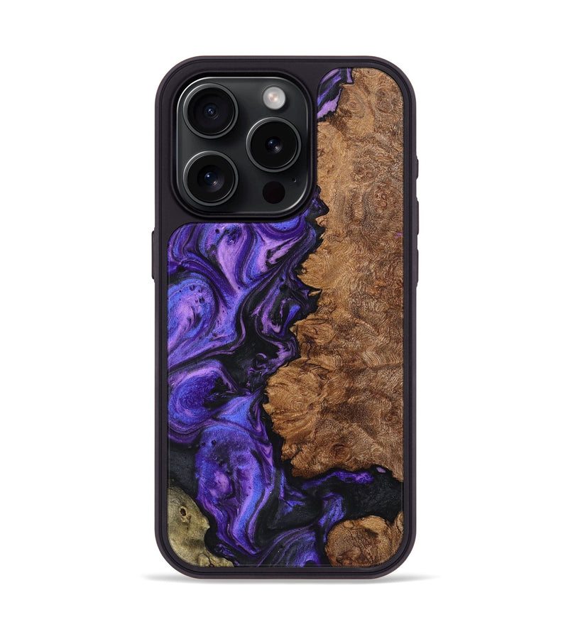 iPhone 15 Pro Wood Phone Case - Arnold (Purple, 725885)