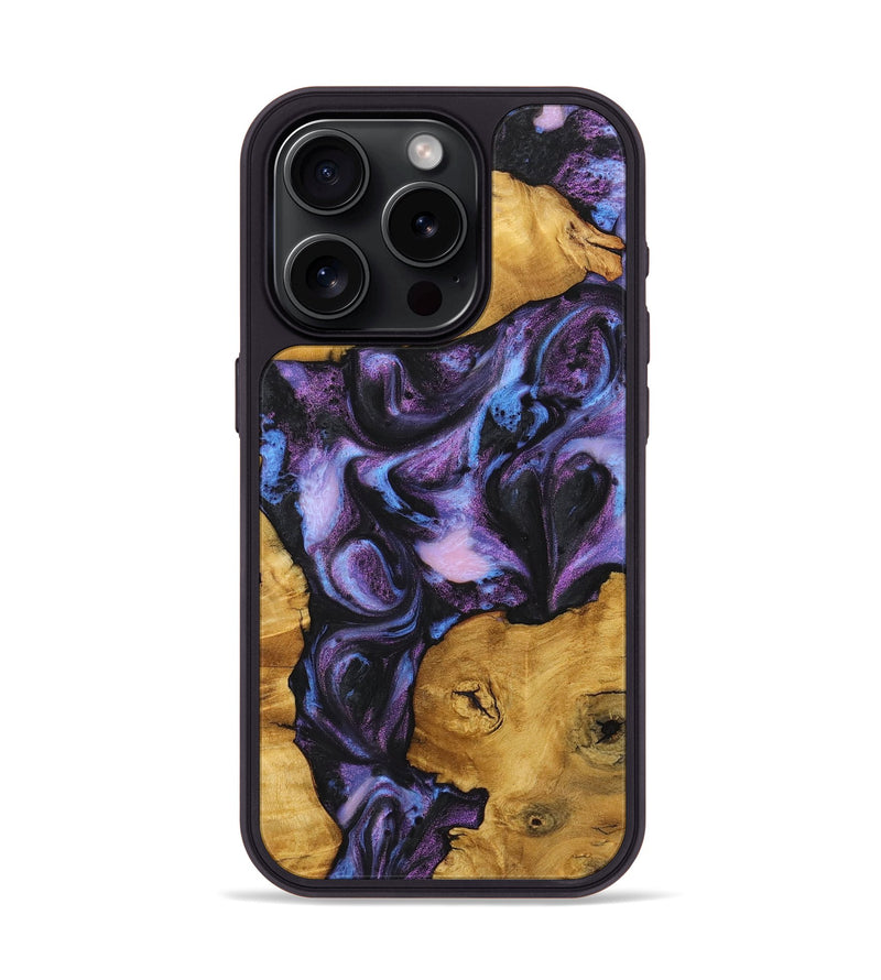 iPhone 15 Pro Wood Phone Case - Melissa (Purple, 725886)