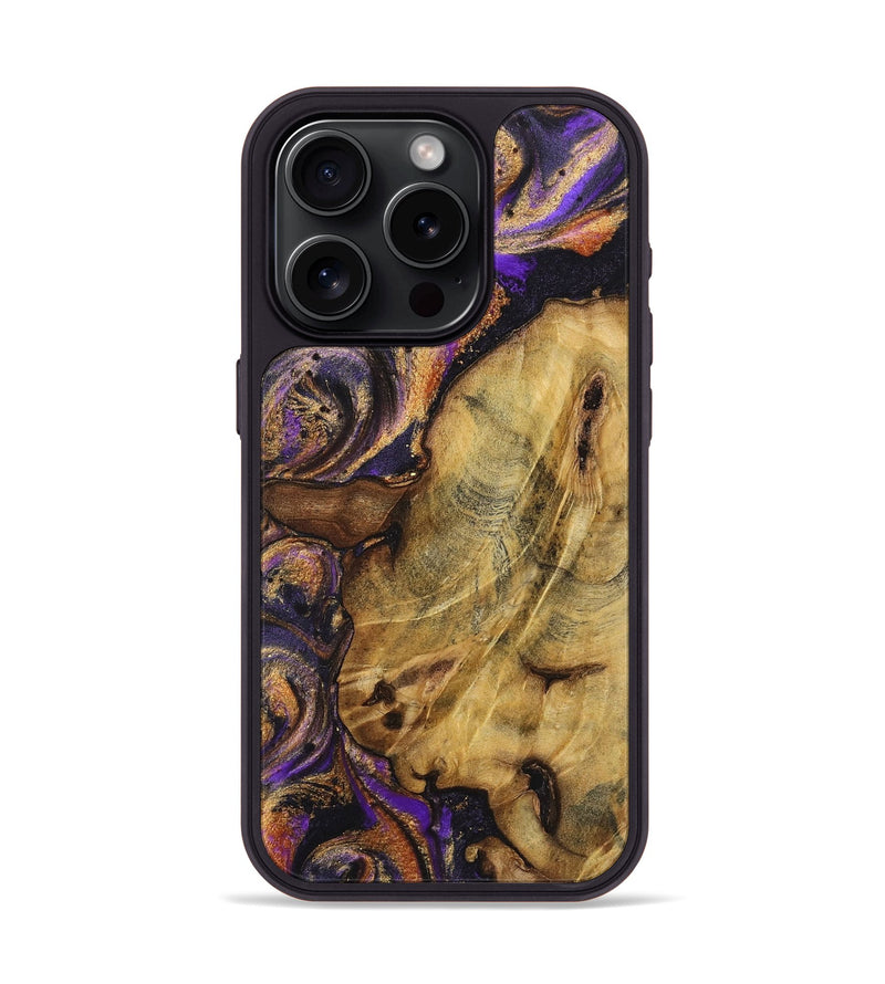 iPhone 15 Pro Wood Phone Case - Lakisha (Purple, 725887)