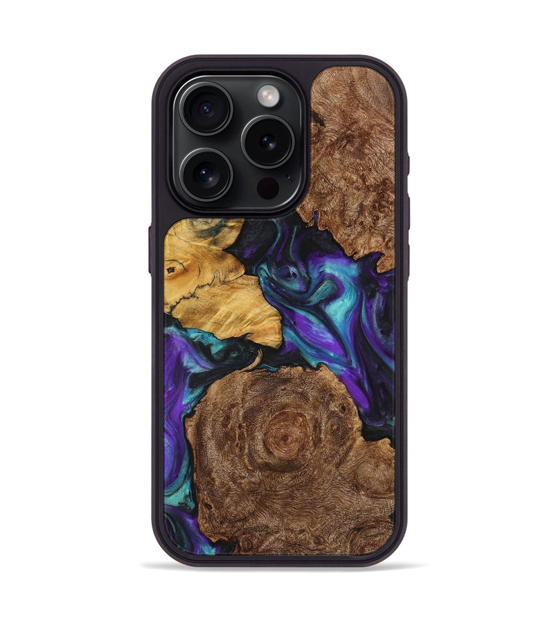 iPhone 15 Pro Wood Phone Case - Dayanara (Purple, 725888)