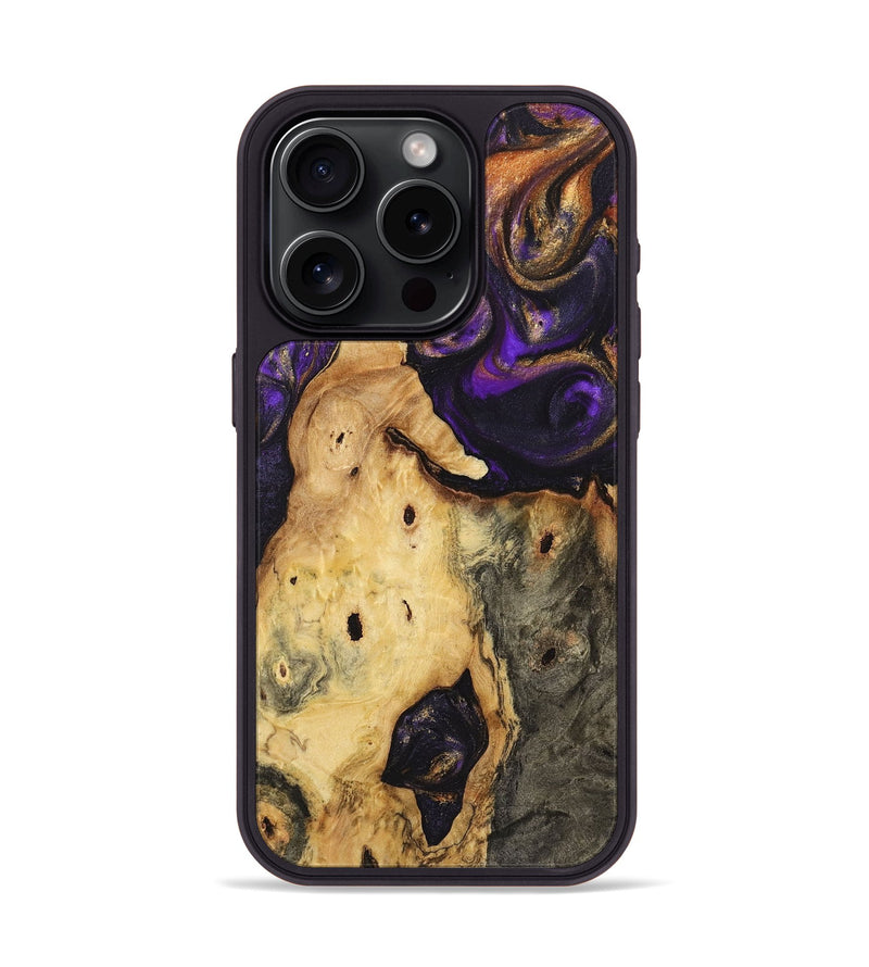 iPhone 15 Pro Wood Phone Case - Vicky (Purple, 725894)