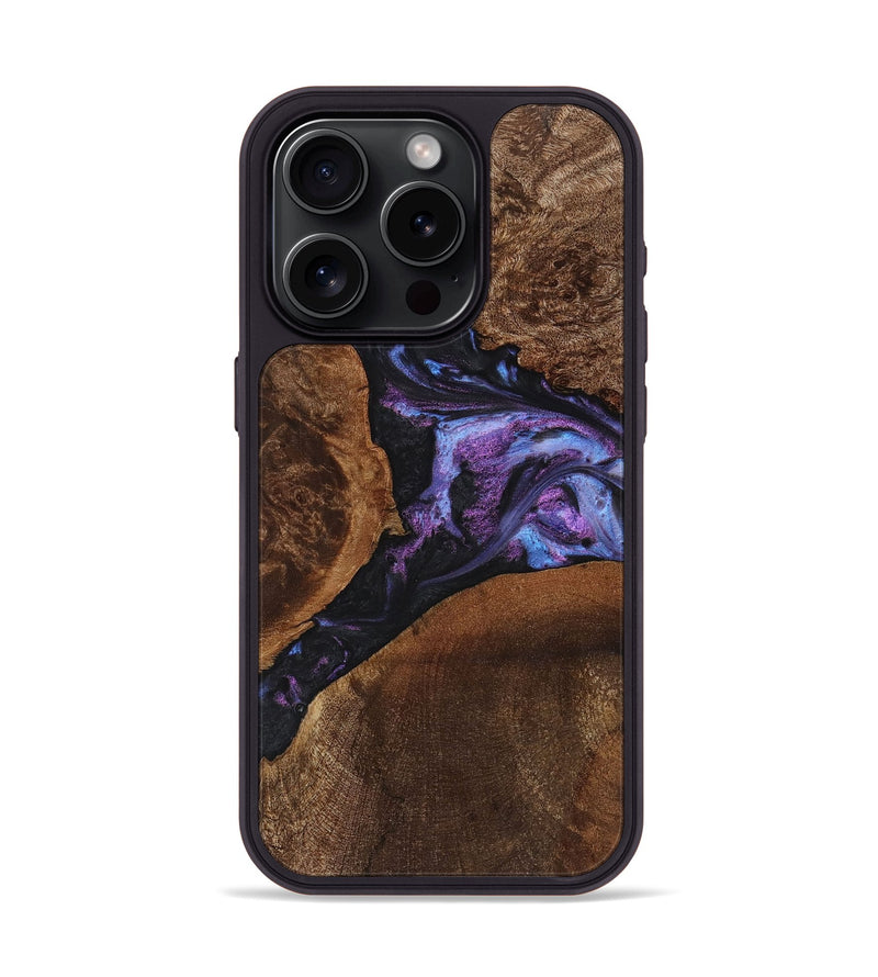 iPhone 15 Pro Wood Phone Case - Billie (Purple, 725895)