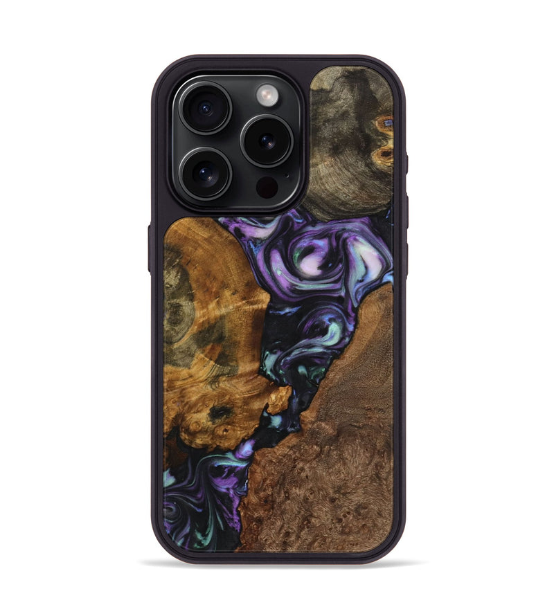 iPhone 15 Pro Wood Phone Case - Lennox (Purple, 725898)