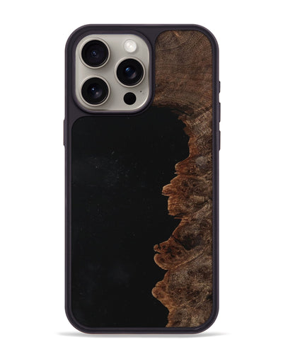 iPhone 15 Pro Max Wood Phone Case - Kelly (Pure Black, 725907)