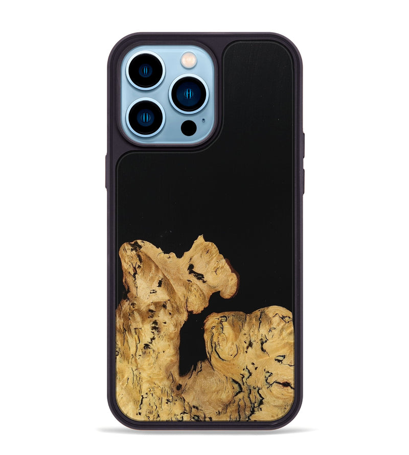 iPhone 14 Pro Max Wood Phone Case - Betty (Pure Black, 725908)