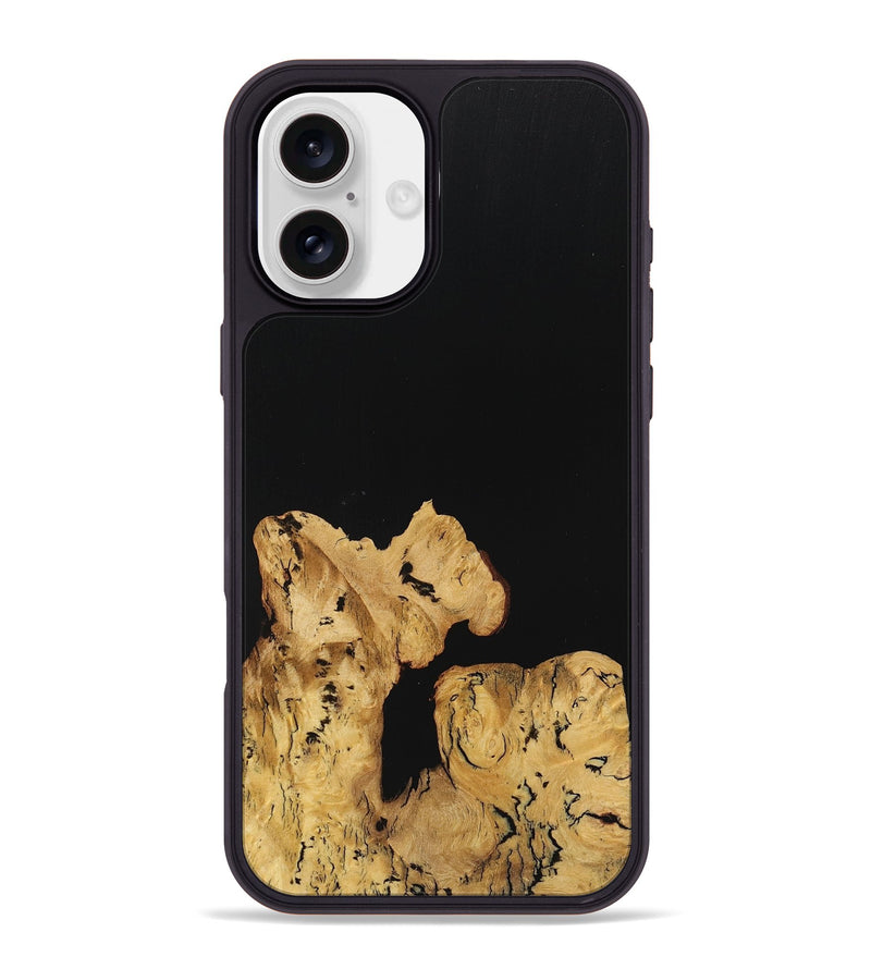 iPhone 16 Plus Wood Phone Case - Betty (Pure Black, 725908)