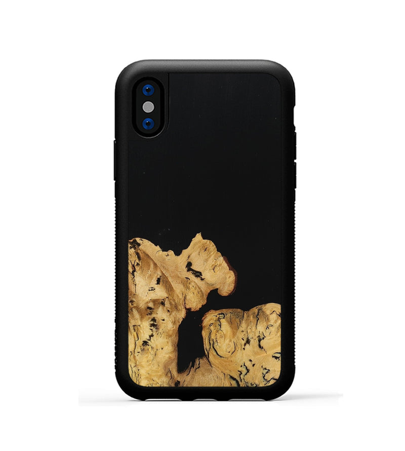 iPhone Xs Wood Phone Case - Betty (Pure Black, 725908)