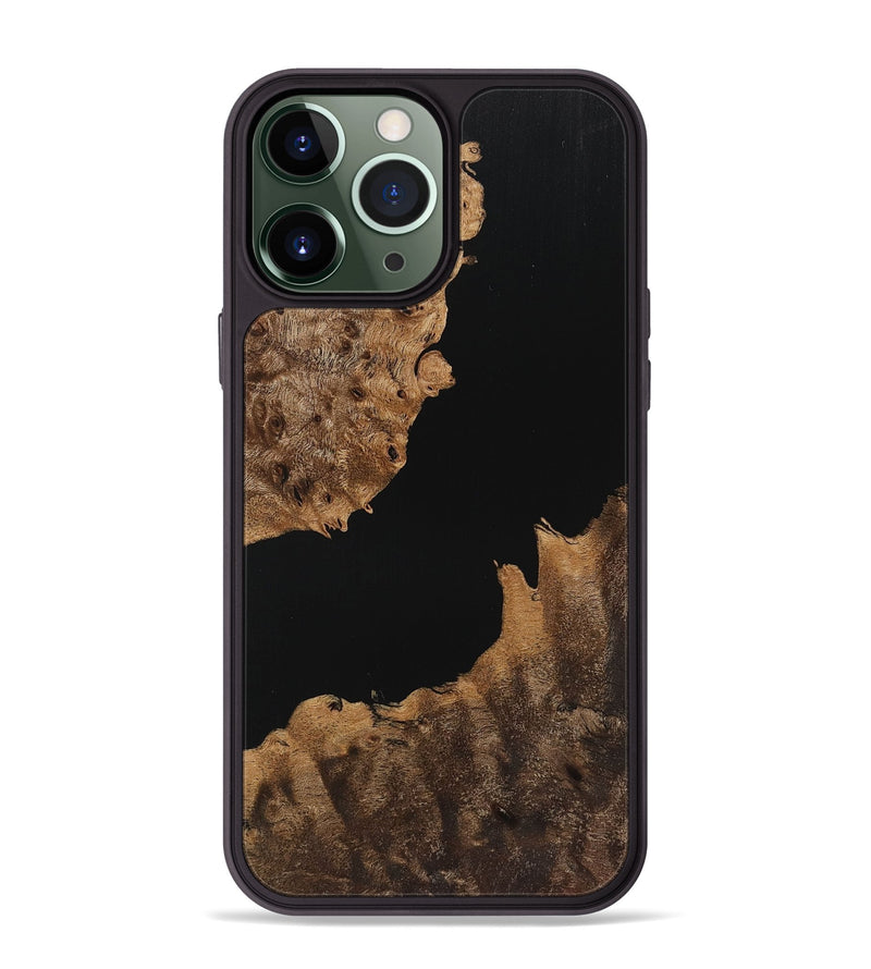 iPhone 13 Pro Max Wood Phone Case - Elijah (Pure Black, 725909)