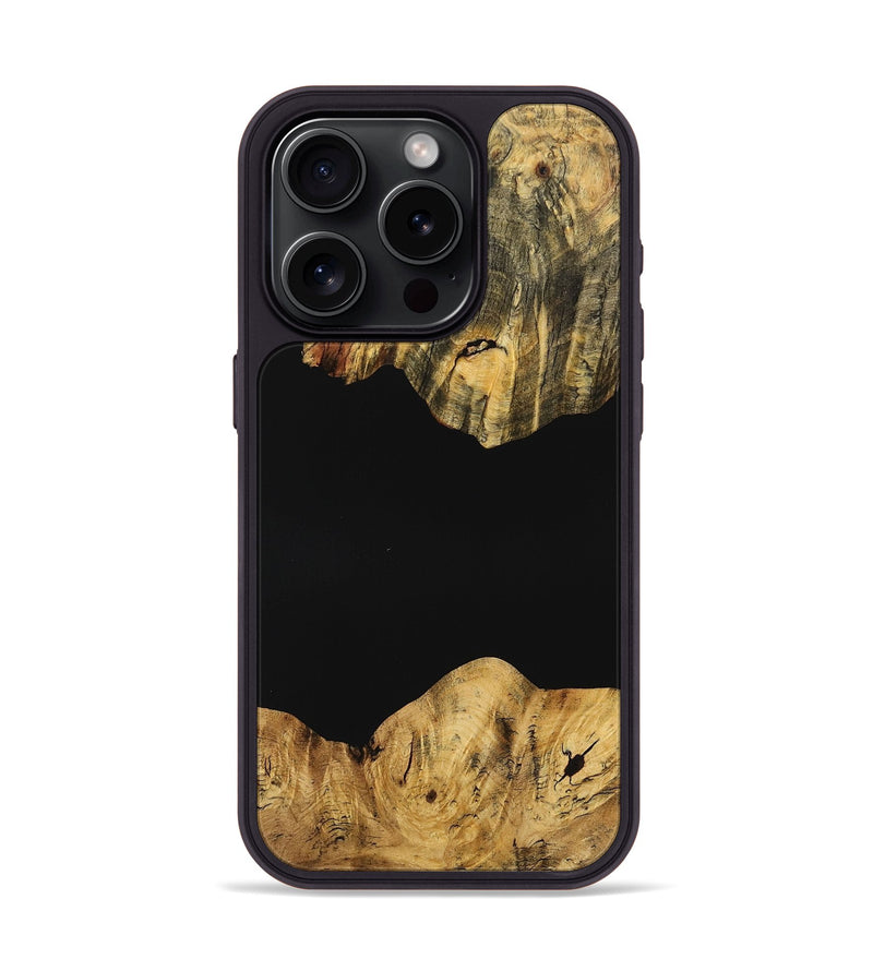 iPhone 15 Pro Wood Phone Case - Dustin (Pure Black, 725910)