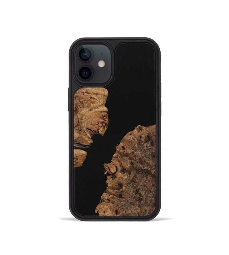 iPhone 12 mini Wood Phone Case - Zayn (Pure Black, 725915)